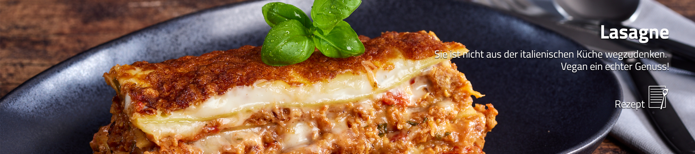 Lasagne, italienischer Leckerbissen als veganes Gericht. Zum Rezept